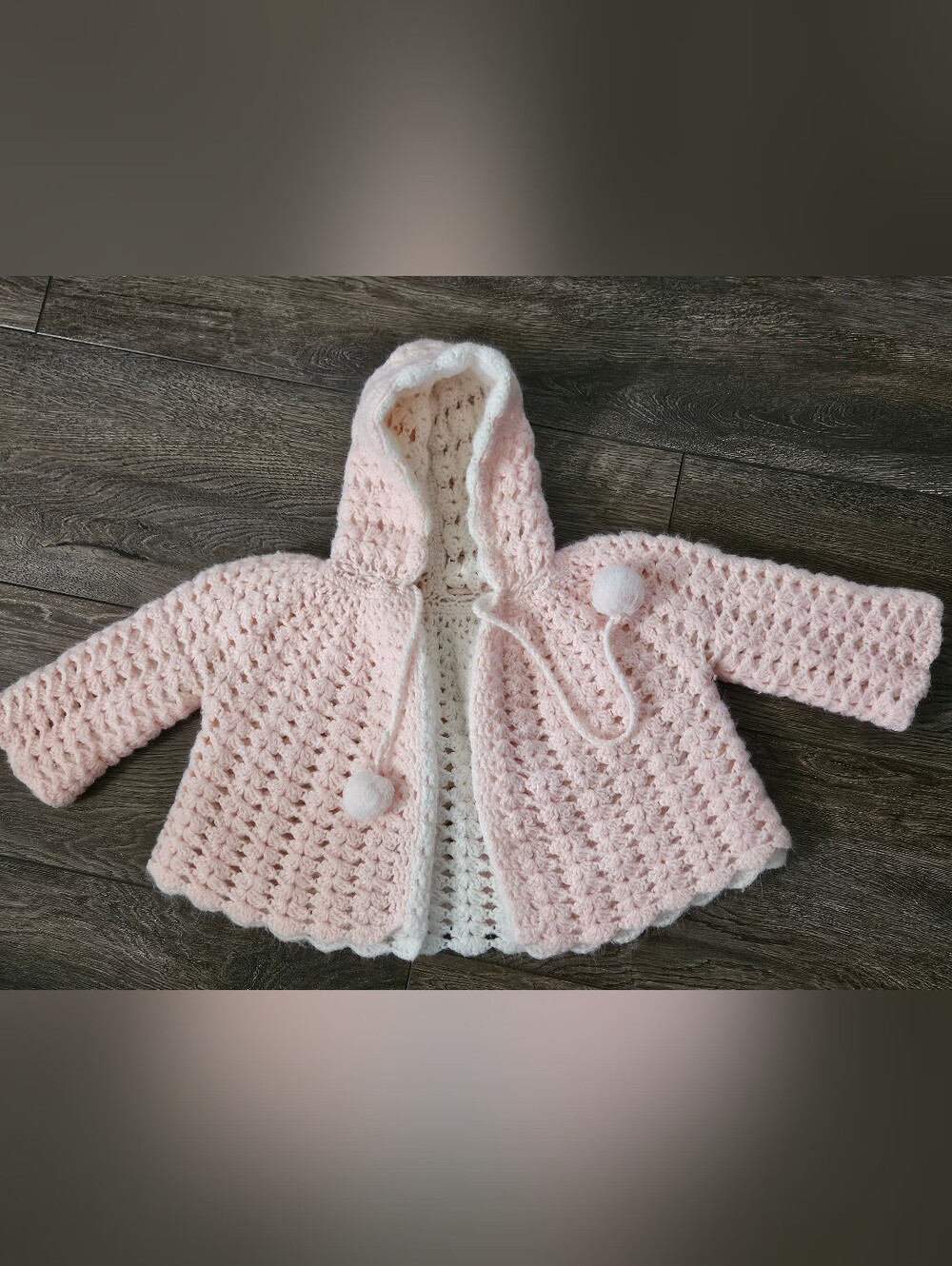 Beautiful Hand Crocheted Reversible Baby Jacket
